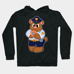 Bear as Police officer with Police uniform & Donut Hoodie